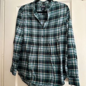 Land's End cotton flannel popover shirt, Size 12